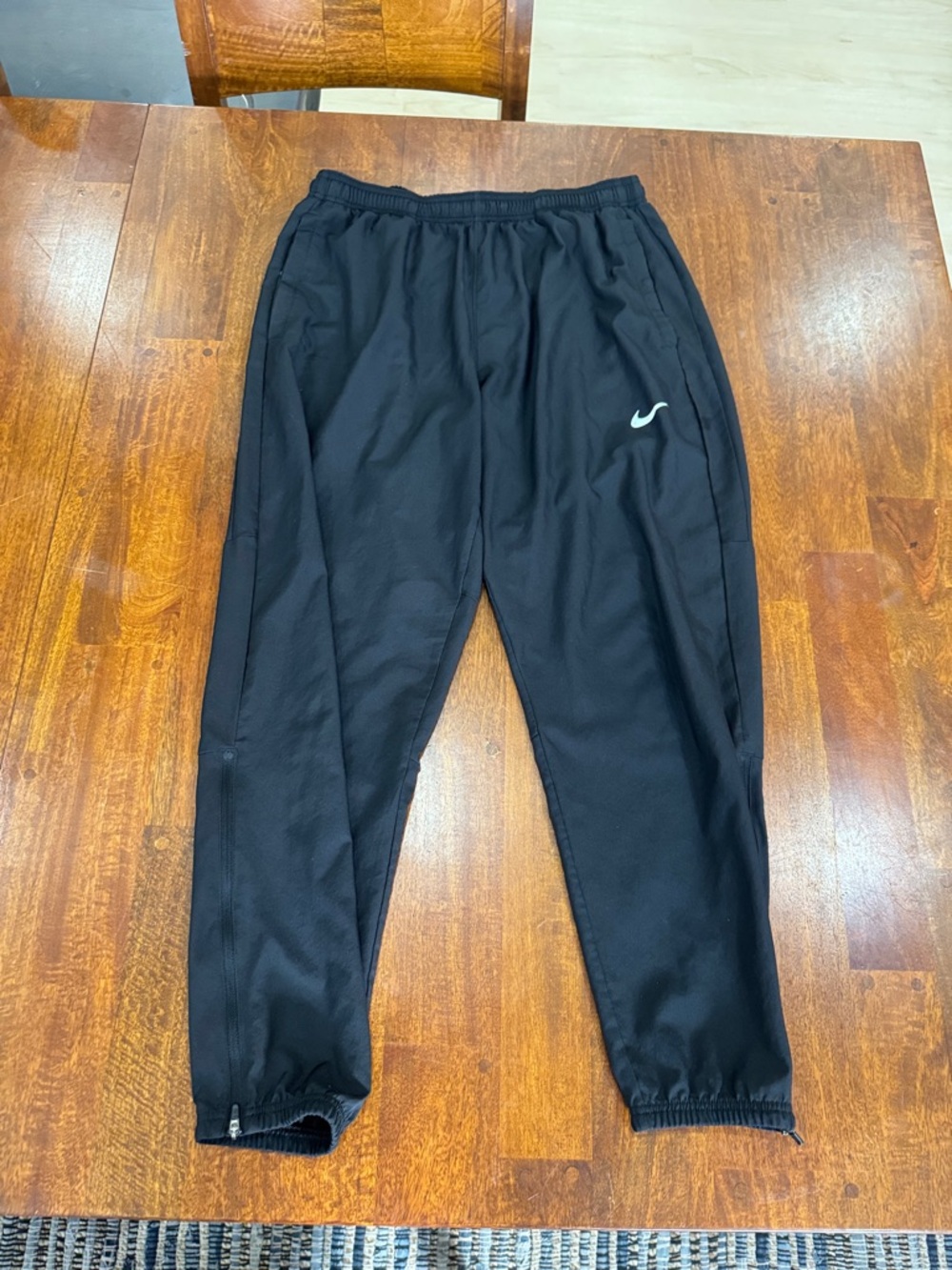 Nike Men’s Black Jogger Sweatpants with Swoosh on Left Leg